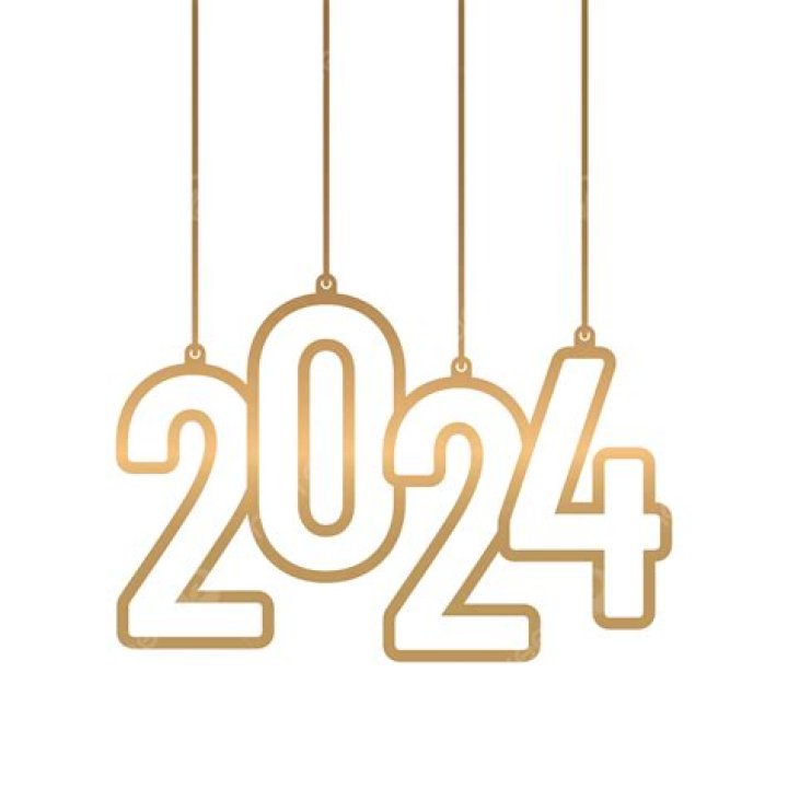 2024 Year In Hanging Style, 2024, Year, Sign PNG and Vector with