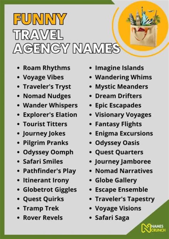 230+ Funny Travel Agency Names Names Crunch
