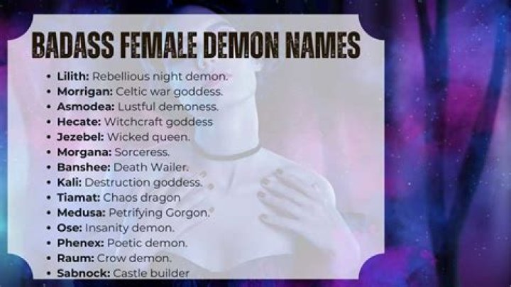 35 Female Demon Names from Myths and Religions iFunFact