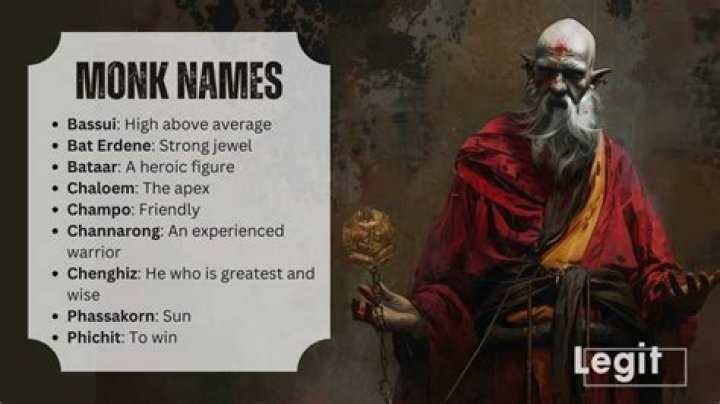 55 Monk Names and Their Meanings