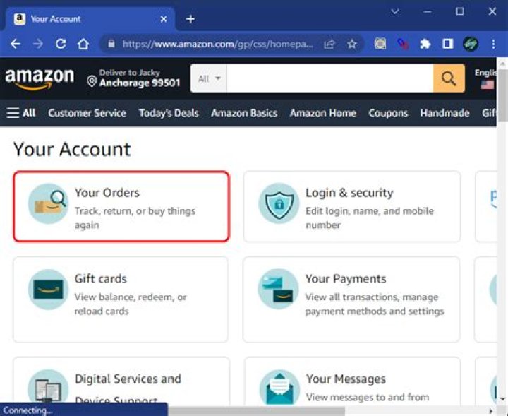 Amazon my orders grossnice