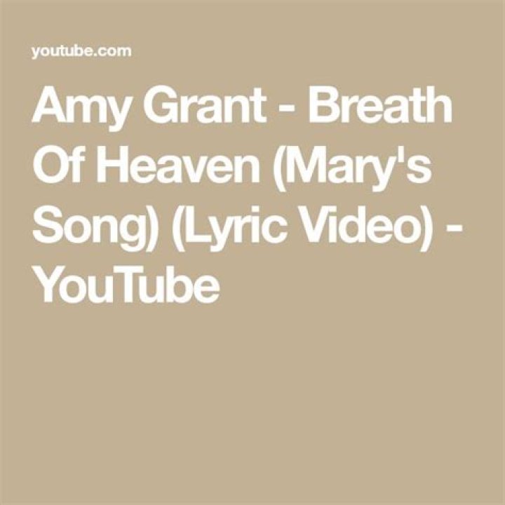 Amy Grant's Breath Of Heaven: A Timeless Gospel Classic