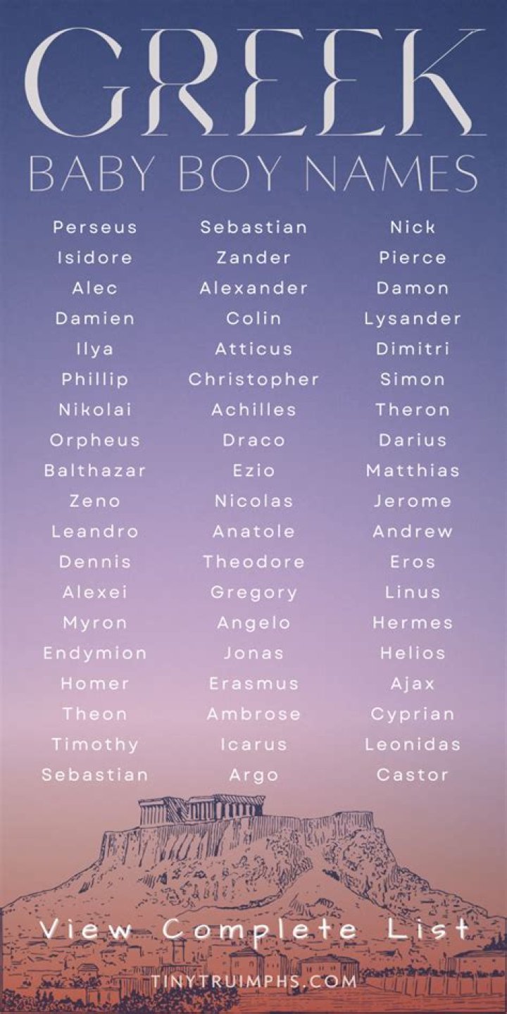 Baby Greek Inspired mythology Names 100 Baby Names Inspired by