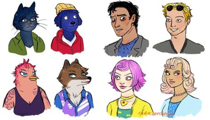 Bojack Horseman humanized by adogsmoothie on DeviantArt