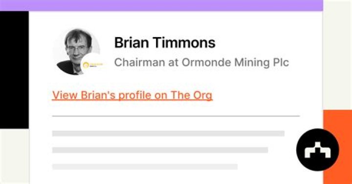 Brian Timmons Ormonde Mining