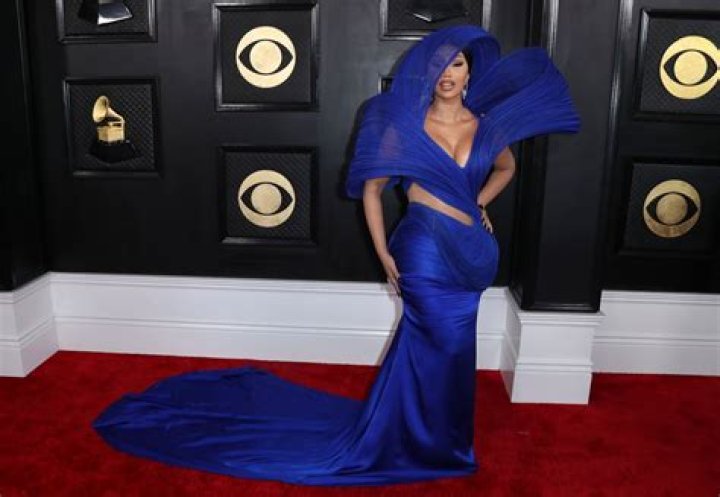Cardi B Is a Lady in Red With SheerVeiled Dress & 6Inch Heels at