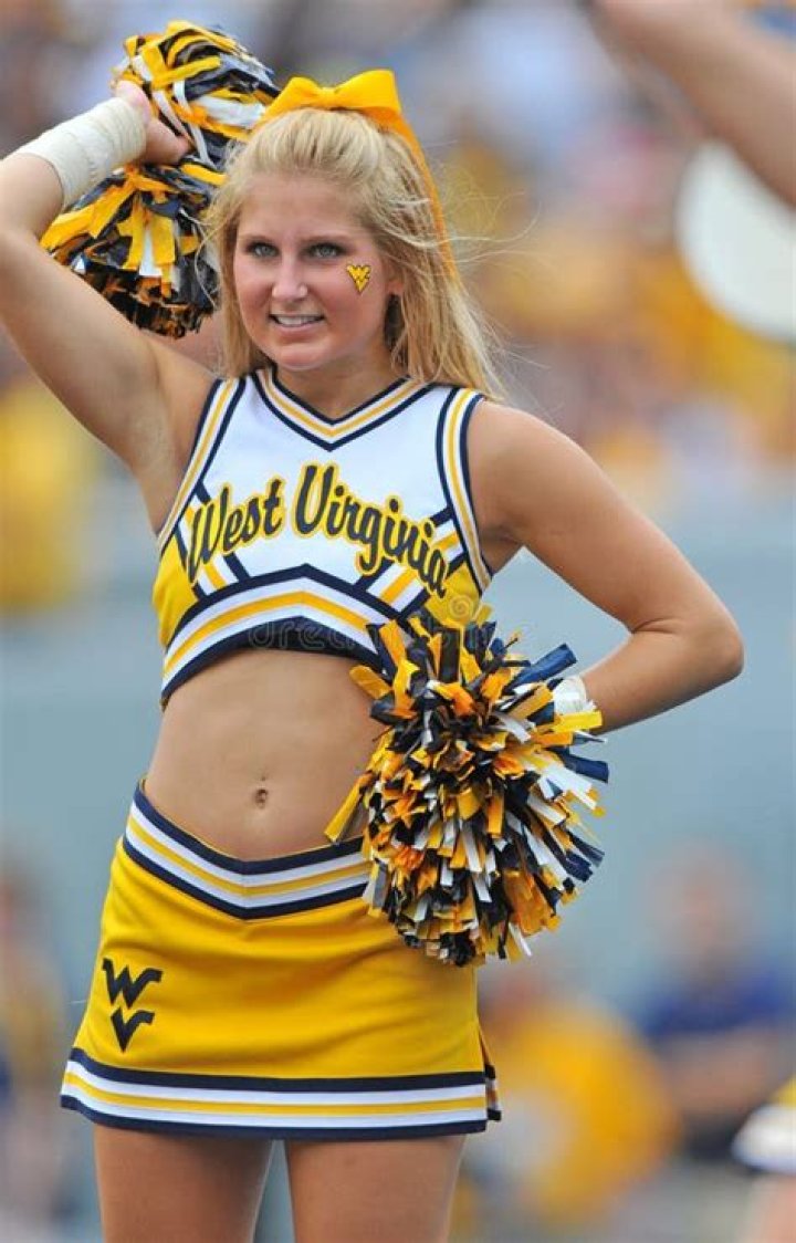 Cheerleader at WVU Football Game vs. William and Mary West Virginia