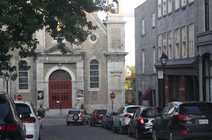 Church Facade, Rue St Paul, Old Montreal Editorial Photo Image of