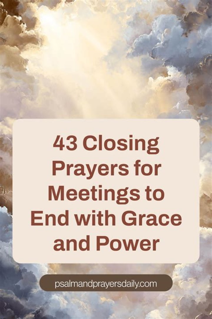 Closing Prayers For Meetings Teal Smiles