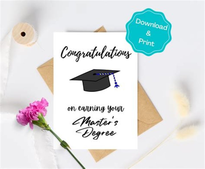 Congratulations on Your Master's Degree Graduation Card in 2020