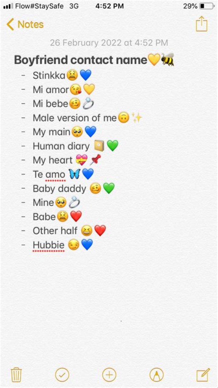 Contact names for your boyfriend 🥺 ️ Cute names for boyfriend