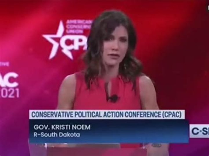 CPAC Kristi Noem criticizes GOP governors who enacted Covid19