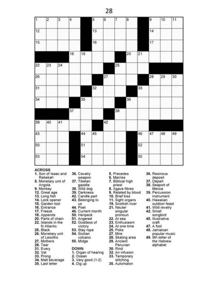 Crosswords Onlyagame Large Printable Crossword Puzzle Printable