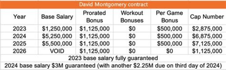 David Montgomery contract, salary and net worth explored Celebrity FAQs