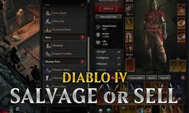 Diablo 4 salvage or sell explained
