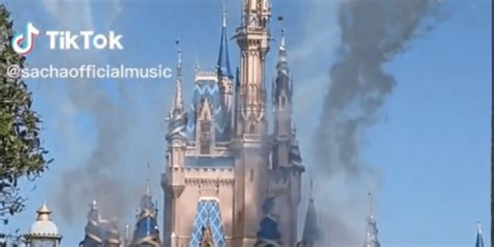 Disney Castle Goes Up in Flames, Fire Engulfs Structure During