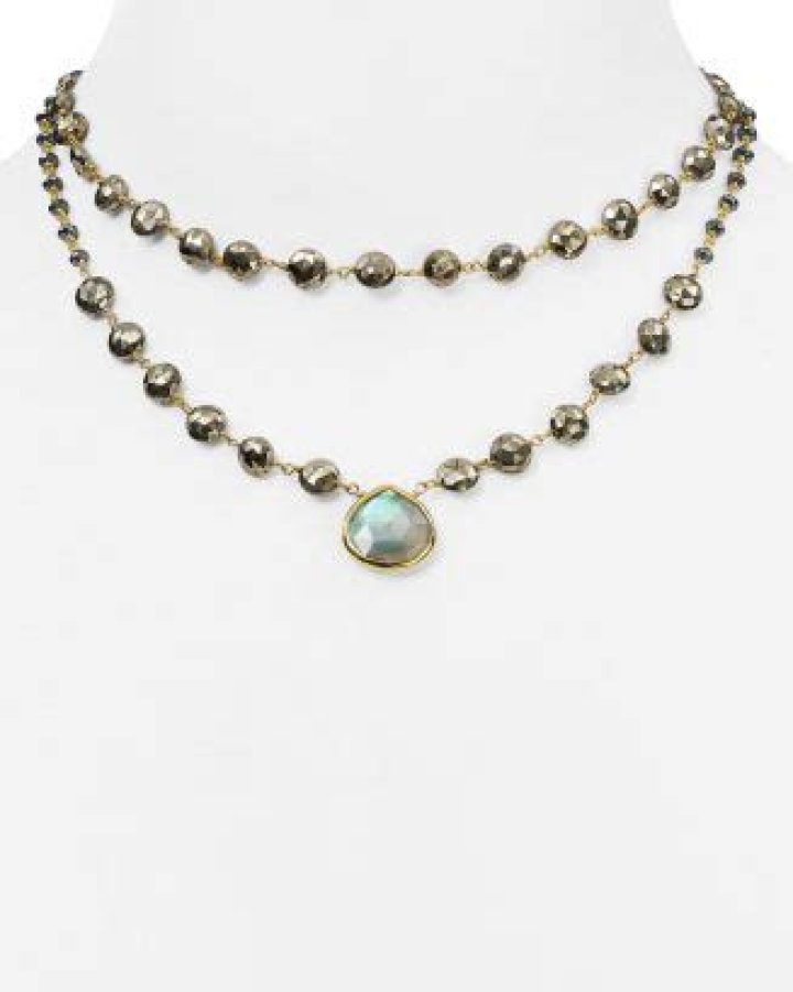 Ela Rae Leandra Double Layer Necklace, 14" Jewelry & Accessories