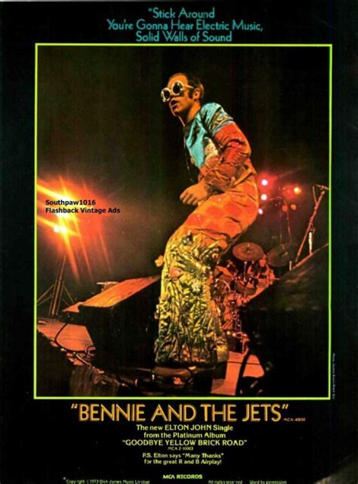 Elton John Bennie And The Jets Lyrics YouTube