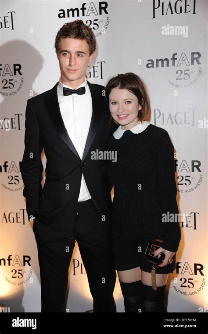 Emily Browning and her boyfriend Max Irons attending the amfAR