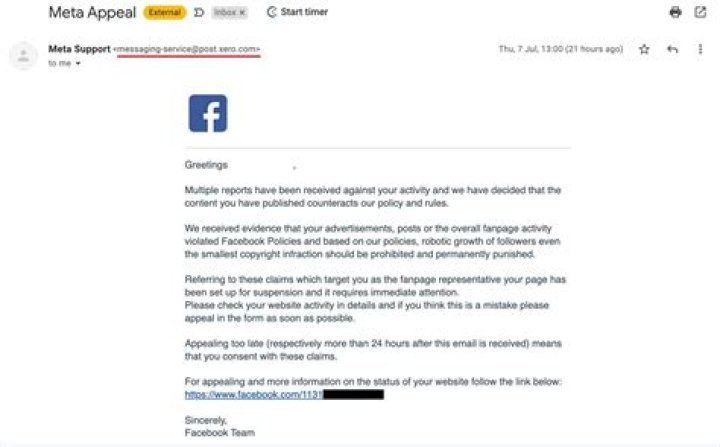 FACEBOOK SECURITY BREACH, PHISHING EMAIL FROM Amits
