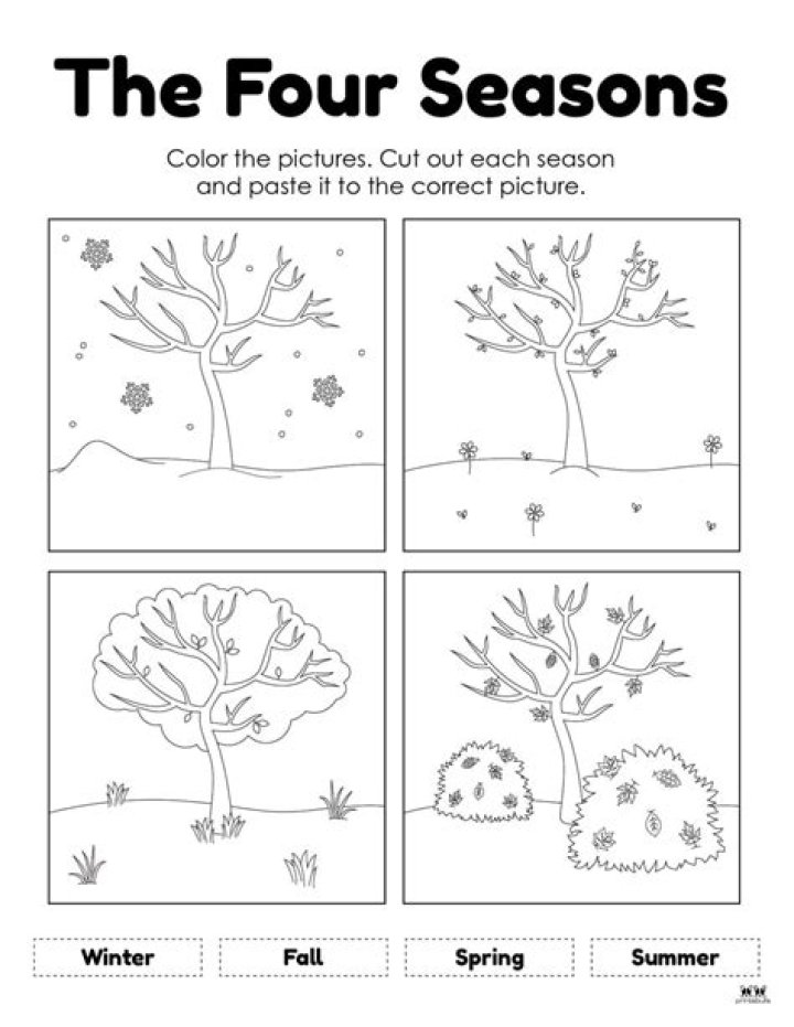 Free 4 Seasons Printables Printable Templates
