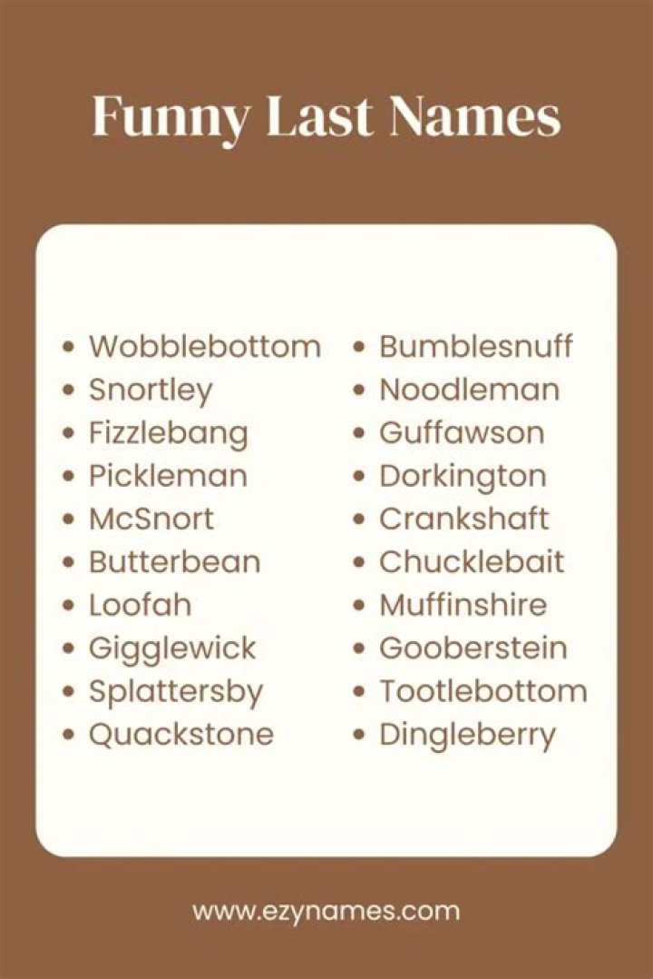 Funny Last Names fwtai