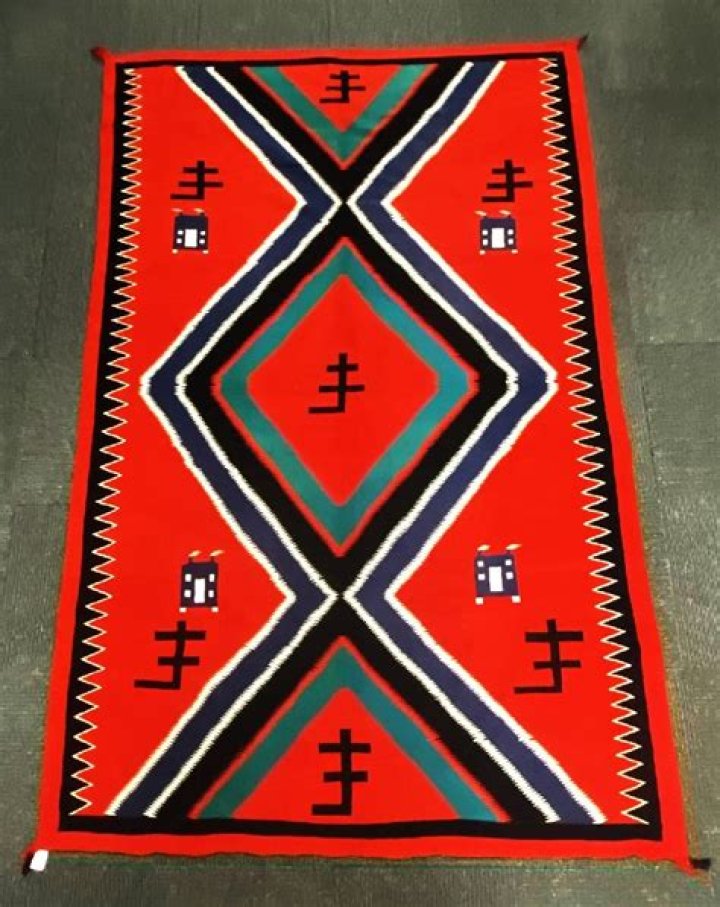 Germantown Navajo Blanket Early JB Moore 1163 Charley's Navajo Rugs