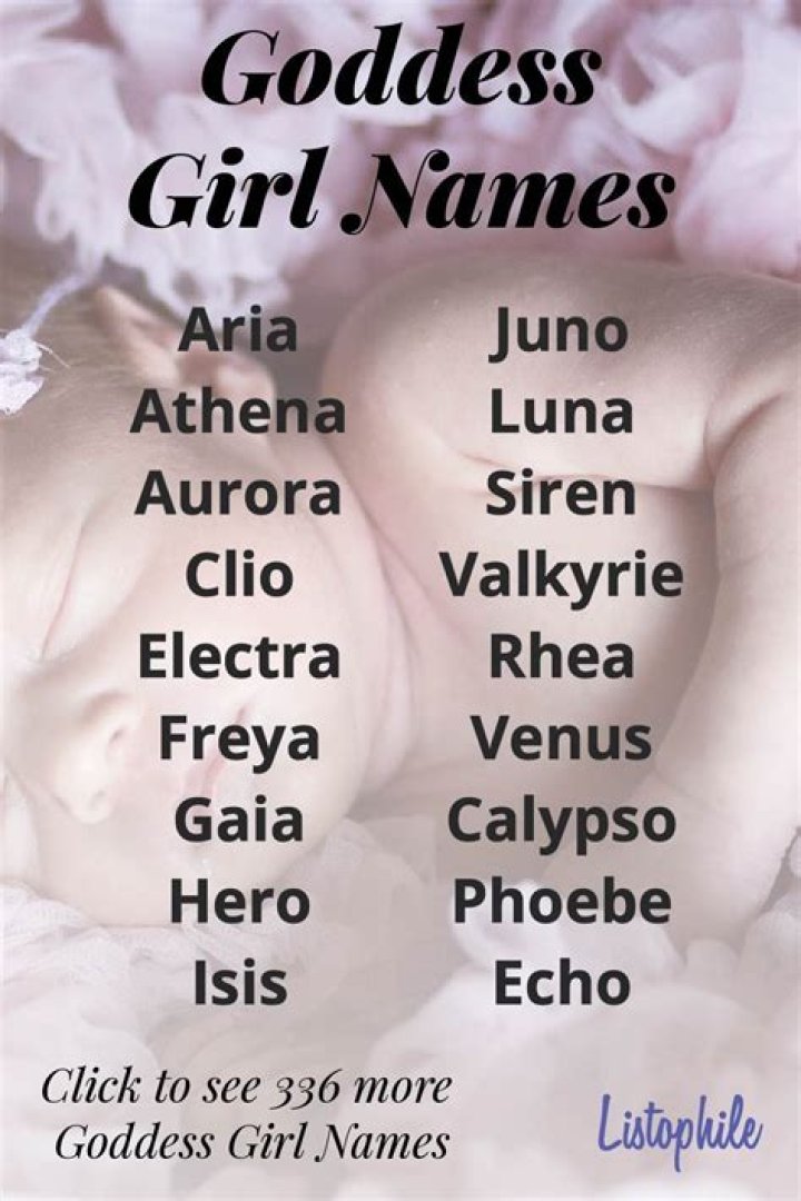 Goddess names for girls are strong and feminine. They're heating up in
