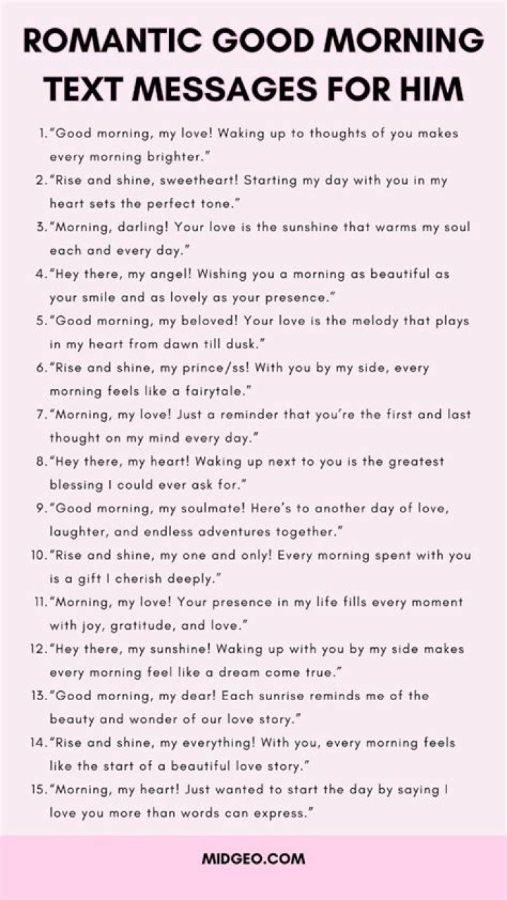Good Morning Texts for Him to Show Your Love and Care