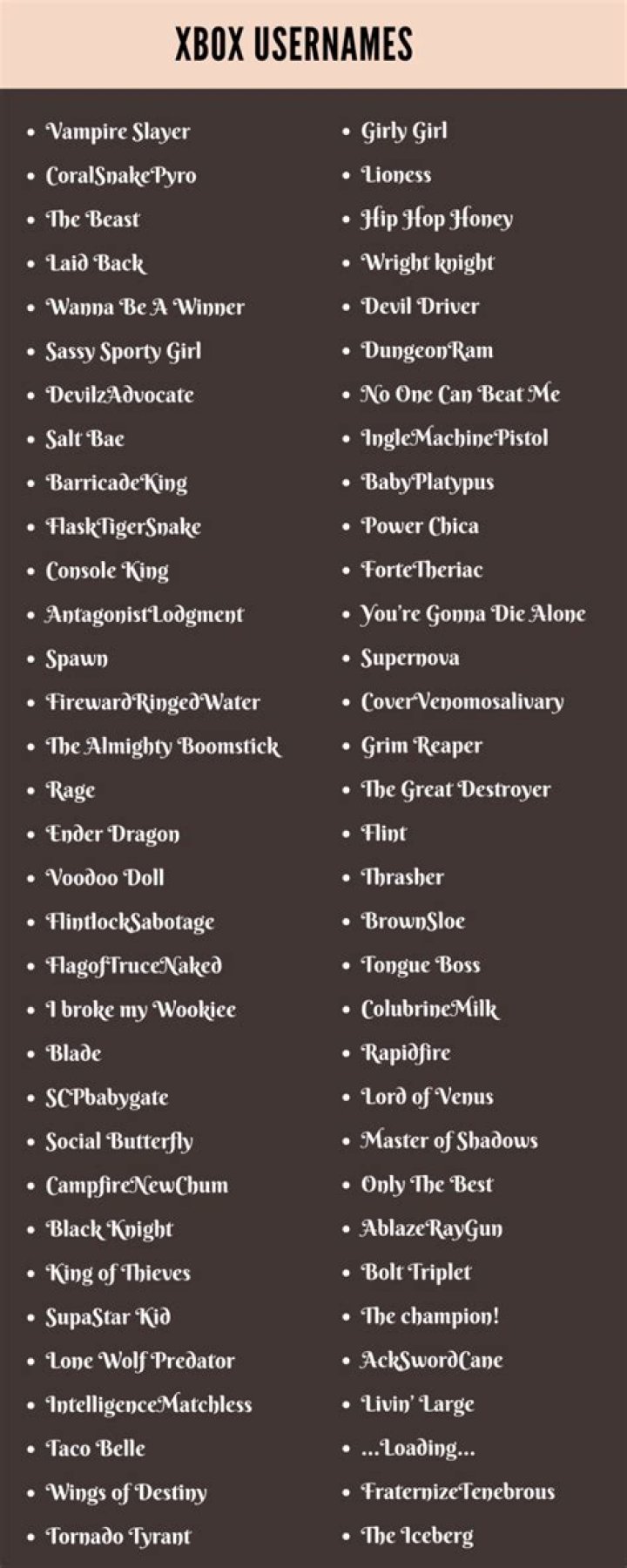 Good Usernames For Xbox Boy Pin By Ashley Donajkowski On Games Cool