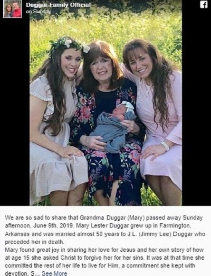 Grandma Mary Duggar Died 'Suddenly' See the Family Tributes
