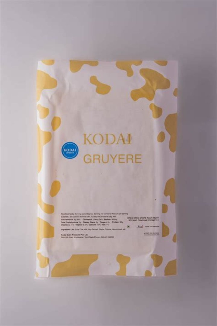 Gruyere cheese Kodai 200gm Nature&rsquo;s Soul