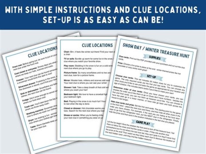Guide To Clue setting treasure hunt activity Kidslox