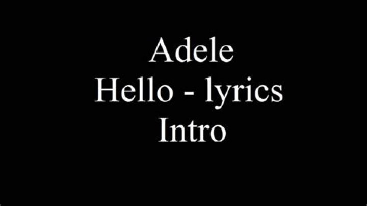 Hello Adele (lyrics) HD YouTube