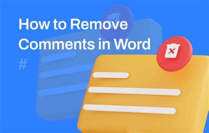 How to remove all comments from a Microsoft Word document