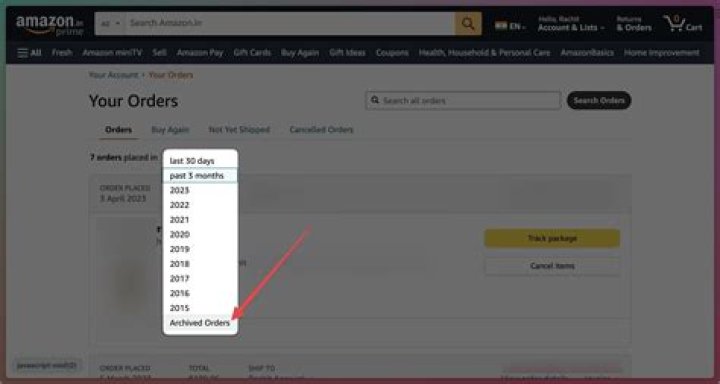 How To See Archived Amazon Orders on App YouTube