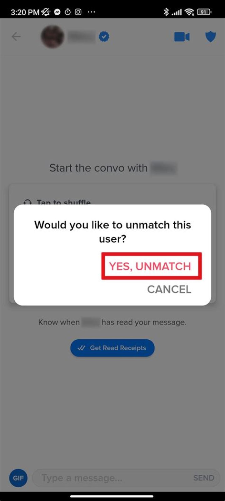 How to Unmatch Someone and Remove Matches on Tinder