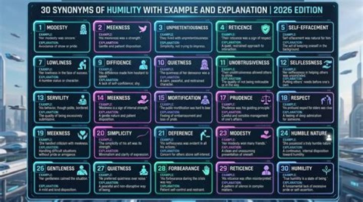 HUMILITY 263 Synonyms and 688 Antonyms