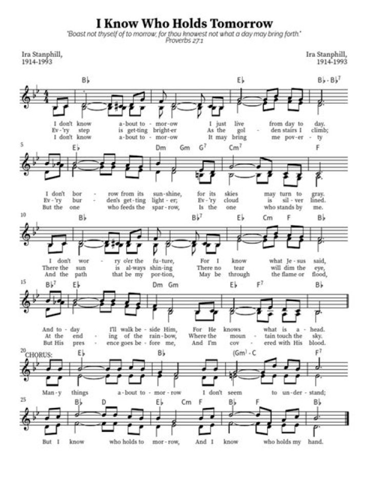 I Know Who Holds Tomorrow Lyrics: A Journey Of Faith And Assurance