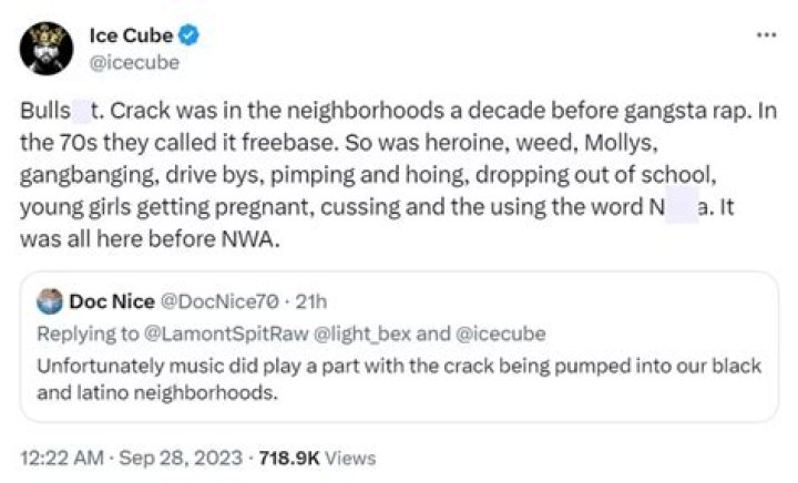 Ice Cube on Twitter Gangsta rap, Ludacris, Kendrick lamar