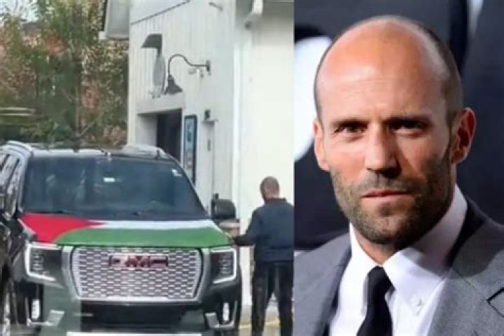 jason statham palestine flag full video