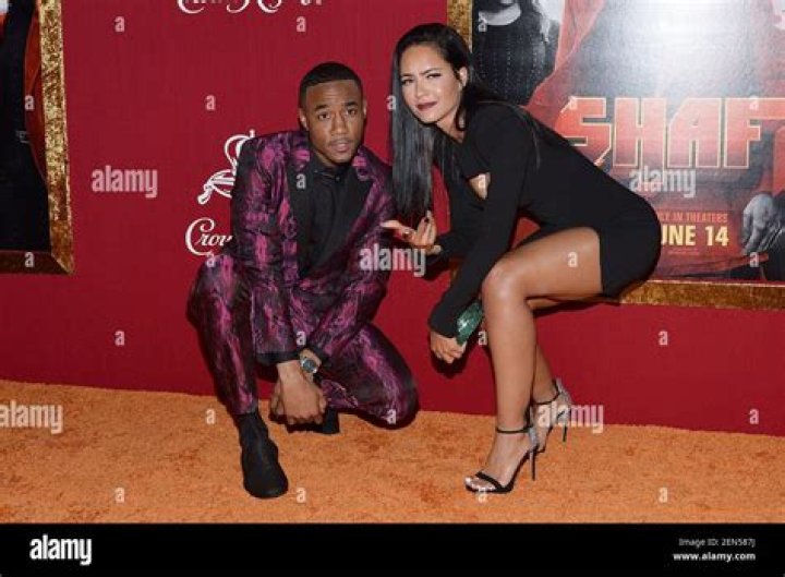 Jessie T. Usher & Tristin Mays attending the premiere of Shaft in New