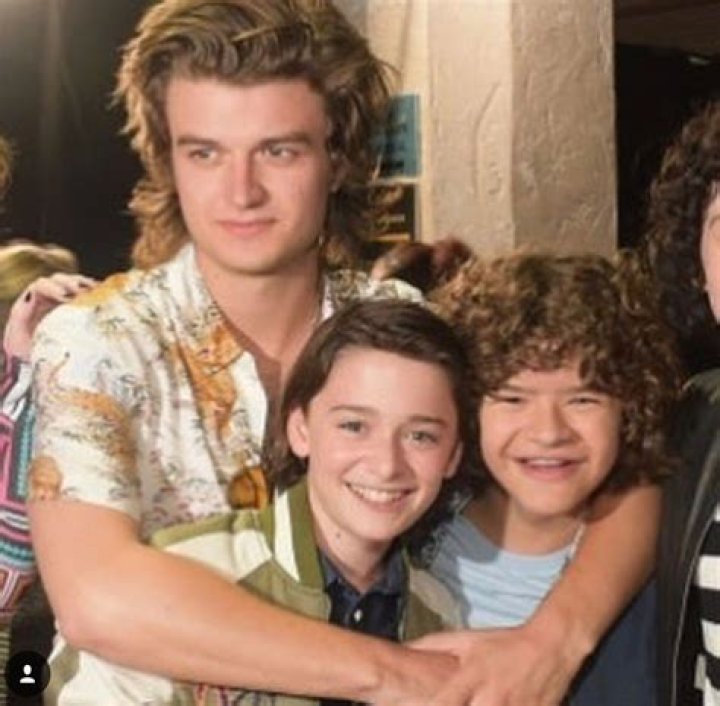Joe Keery, Noah Schnapp, and Gaten Matarazzo. Stranger things