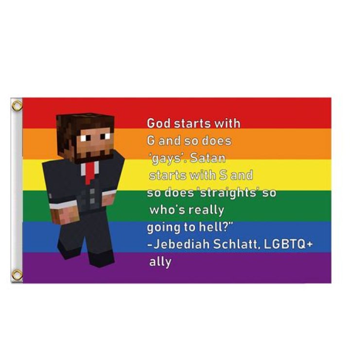 Jschlatt Quote LGBTQ Ally Flag Schlatt Twitch Streamer Etsy