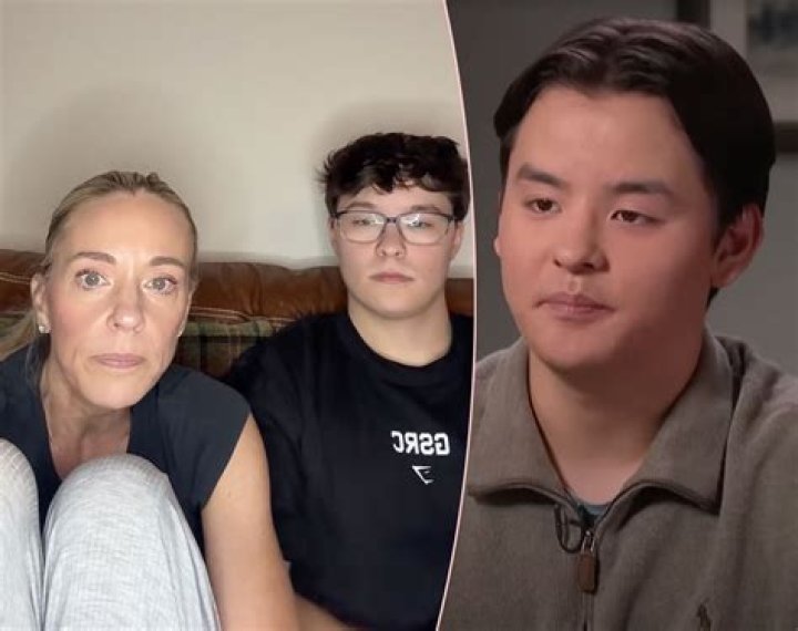 Kate Gosselin celebrates son Aaden, 15, getting his braces off and