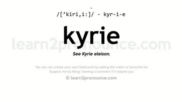 Kyrie Meaning YouTube