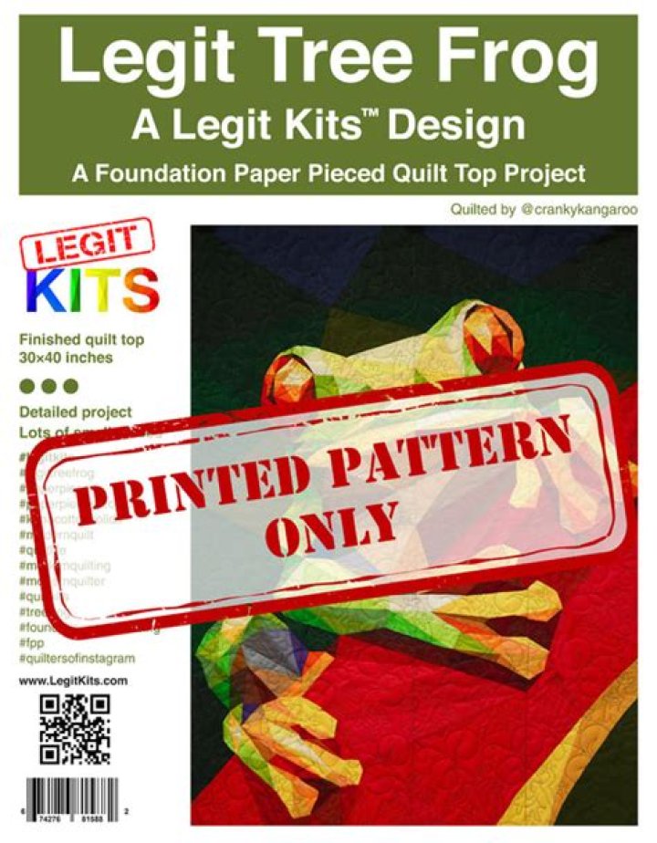 Legit Tree Frog Fabric Panel Legit Kits