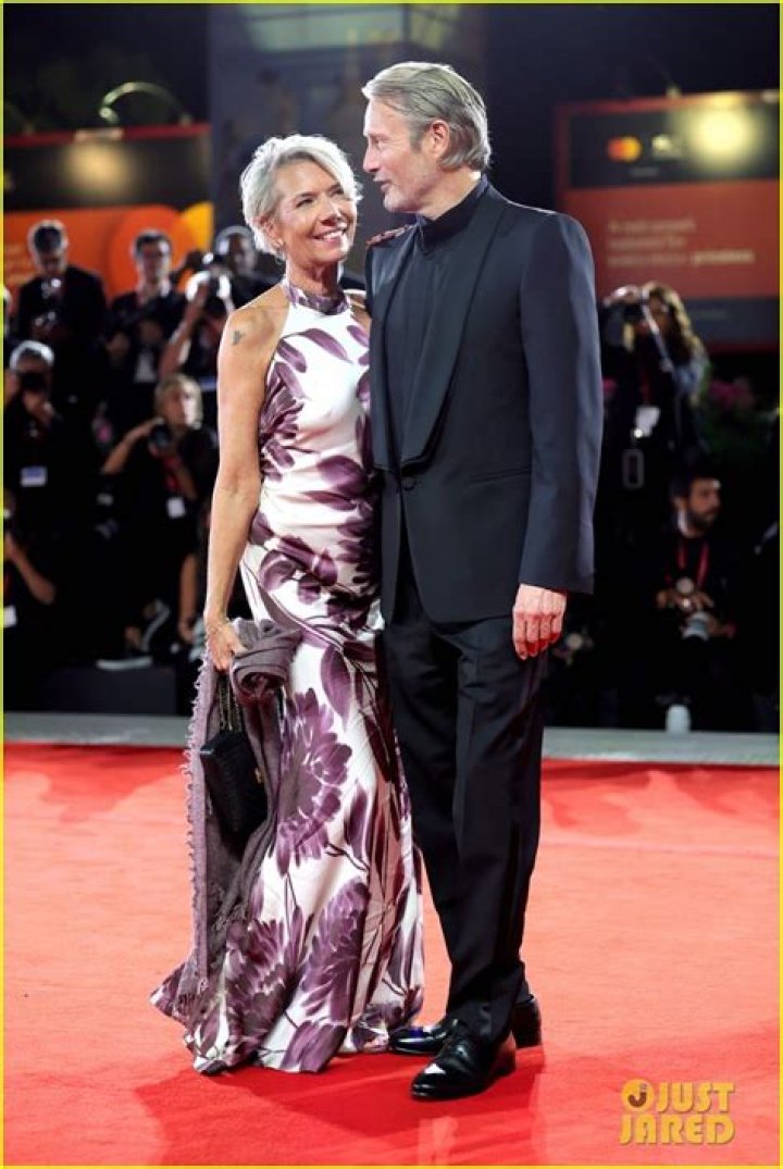 Mads Mikkelsen and wife. InStyle And Warner Bros. 71st Annual Golden