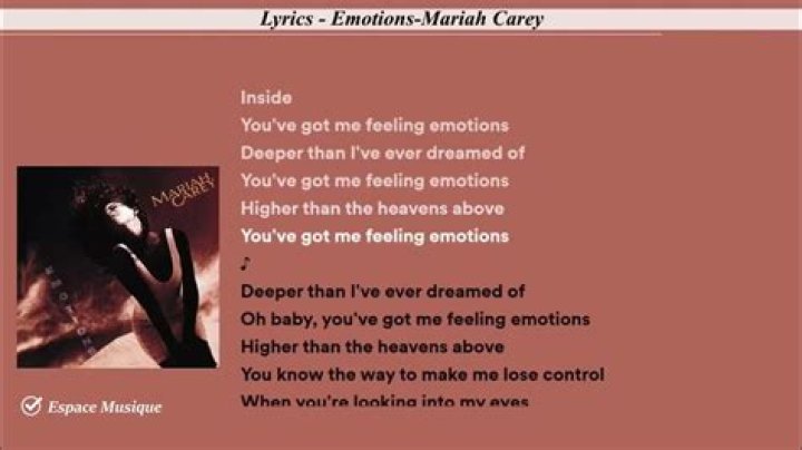 mariah carey emotions + lyrics YouTube