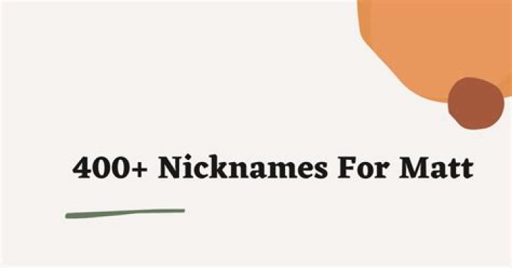 Matt Nicknames 200 Cute and Adorable Names